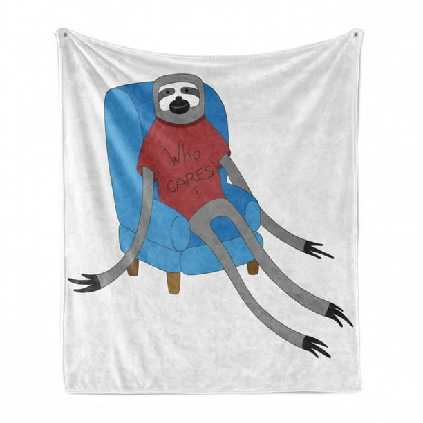 Sloth Tshirt Fleece Blanket Sloth Tshirt Fleece Blanket